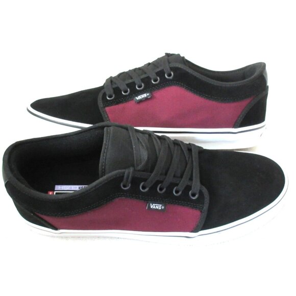Vans Men's Skate Chukka Low Port Maroon Black Canvas Suede shoes Size 13 NIB - Picture 1 of 5